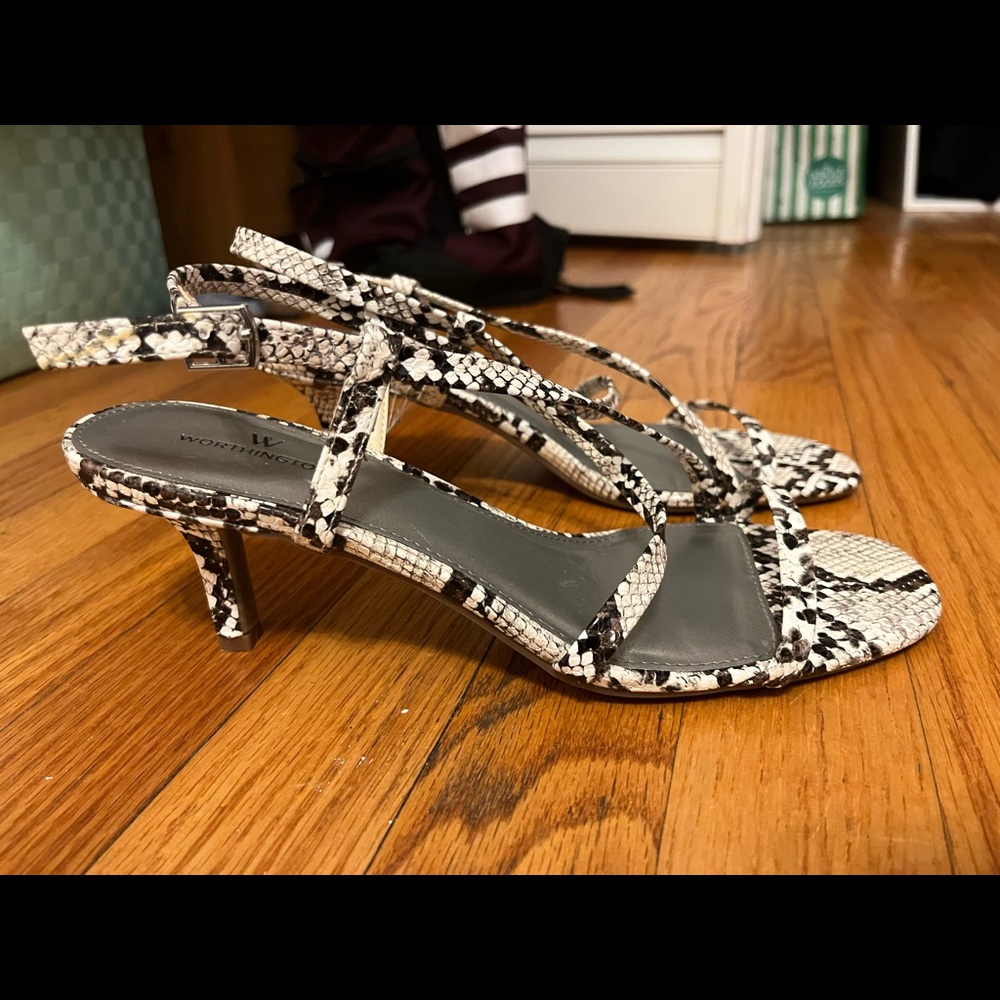 Worthington Snake print heels
